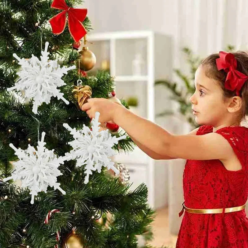 Flocons de Neige Décoratifs Blancs (Lot de 3)