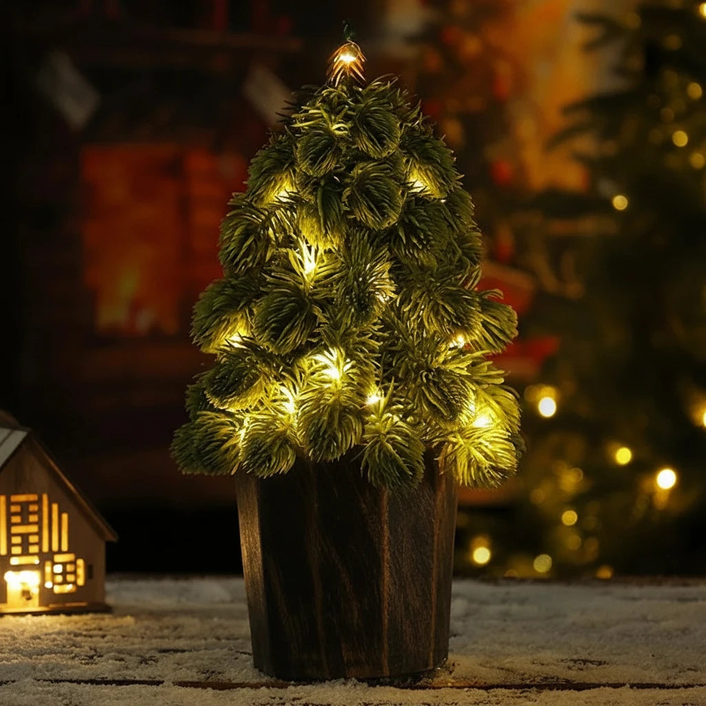 Ensemble Sapin et Couronne de Noël Décoratifs