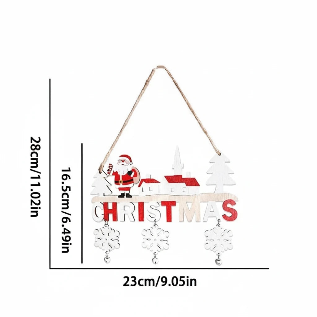 Suspensions de Noël en Bois 'Christmas' (Lot de 3)