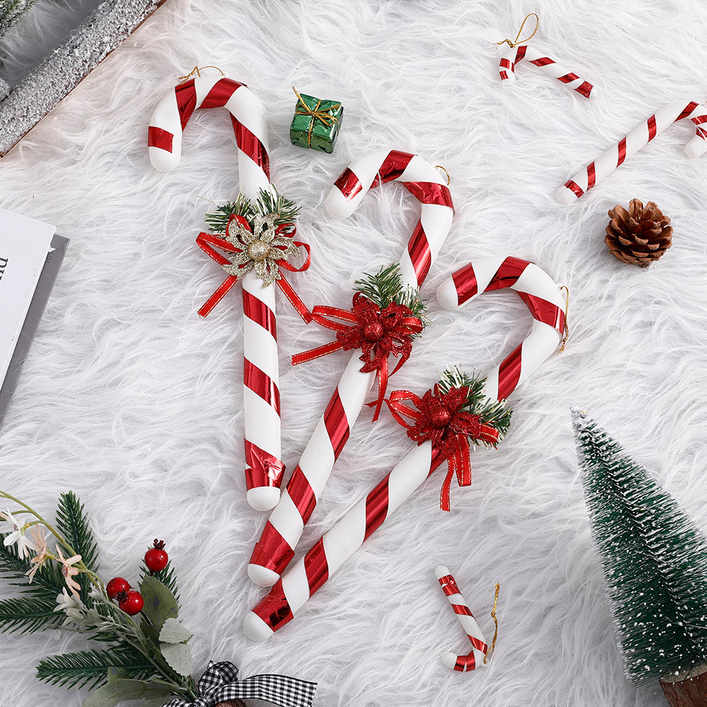 Sucres d'Orge Décoratifs Rouge et Blanc (Lot de 10)