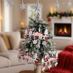 Suspensions de Noël en Bois 'Christmas' (Lot de 3)