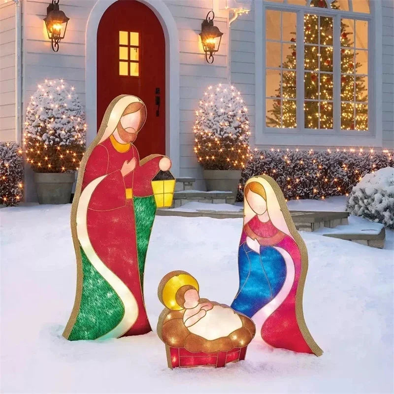 Crèche de Noël Lumineuse Extérieure