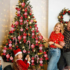 Lot de Décorations de Sapin Rouge et Blanc (30 pièces)